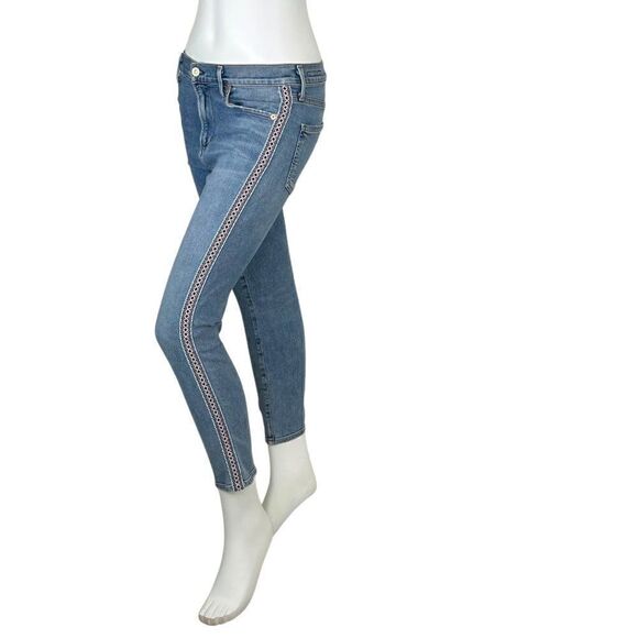 Citizens of Humanity Rocket Crop High Rise Skinny Jeans Chico Stripe Size 27 - Picture 2 of 11